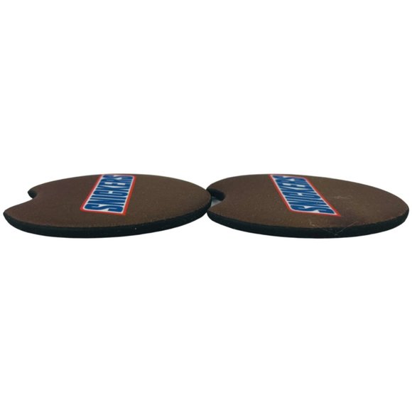 Car Coasters Snickers Chocolate Candy Bar Snack Junk Food Set of 2 Neoprene - Picture 4 of 9